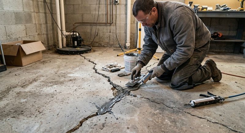 Cracked Basement Floor Repair