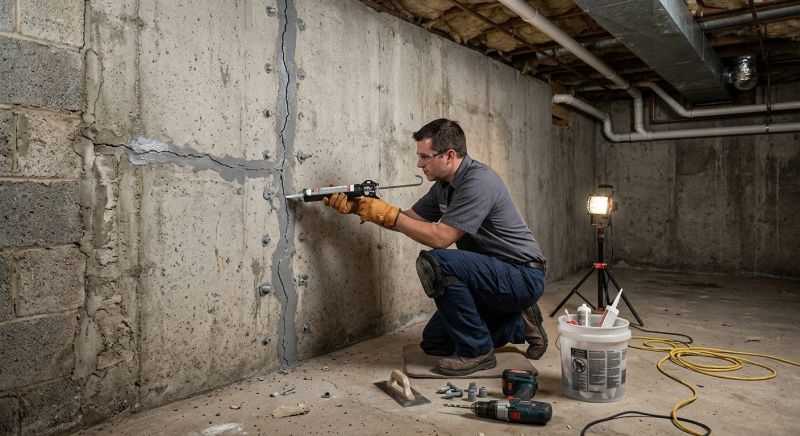 Basement Crack Repair in Reidsville, NC