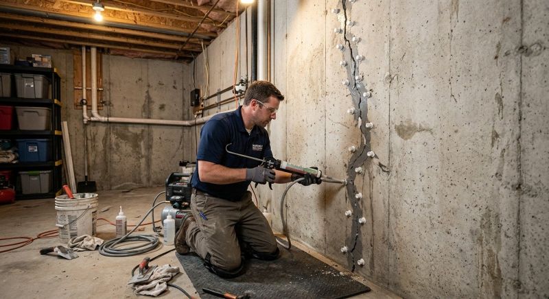 Basement Crack Repair in Reidsville, NC