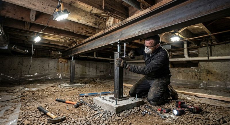 Crawlspace Structural Repair in Reidsville, NC