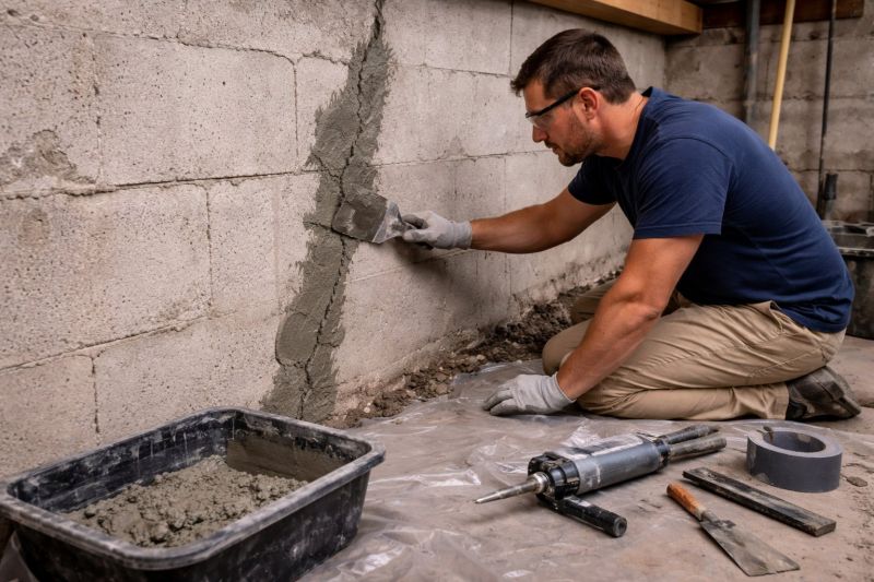 Foundation Crack Repair in Alamance County, NC