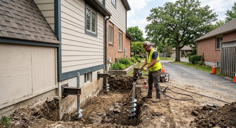 Helical Piers Installation in Reidsville, NC