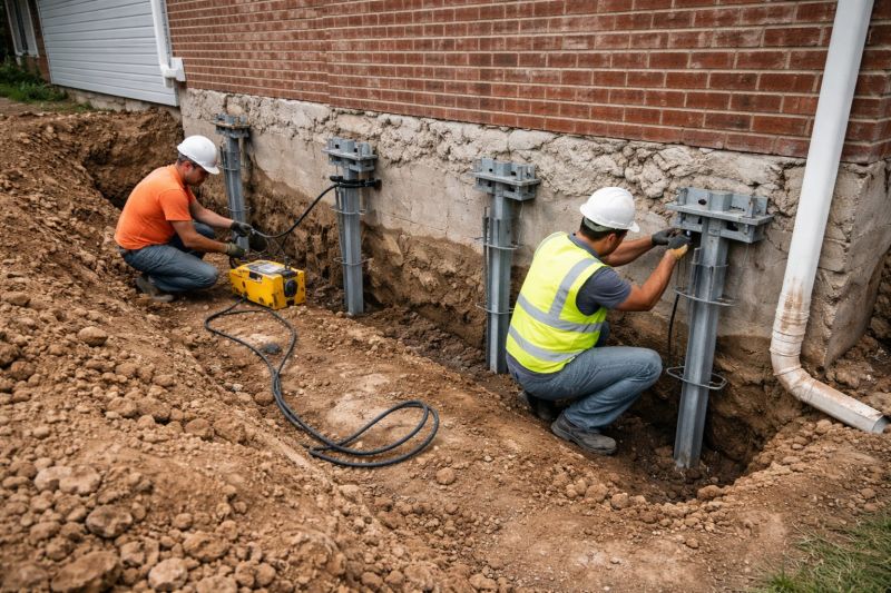Helical Piers Installation in Reidsville, NC