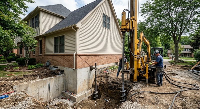 Helical Piers Installation in Reidsville, NC