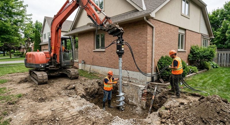 Helical Pile Installation in Reidsville, NC