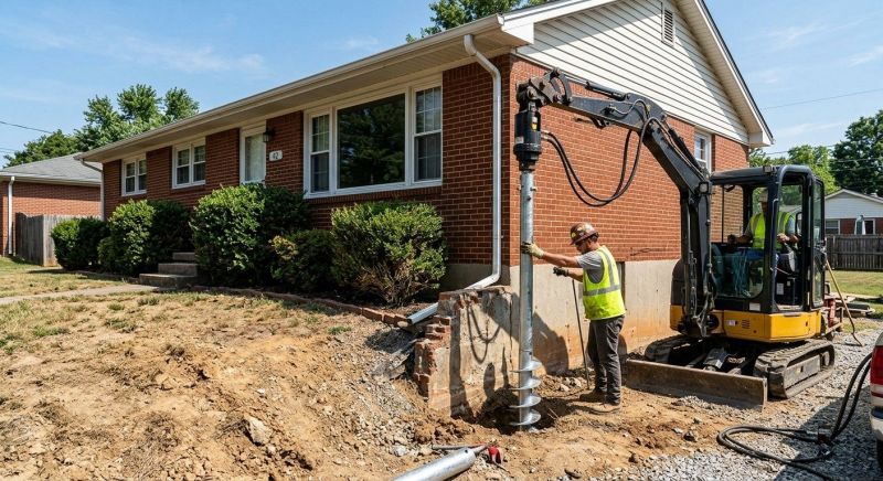 Helical Pile Installation in Reidsville, NC