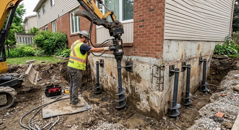 Helical Pile Installation in Reidsville, NC