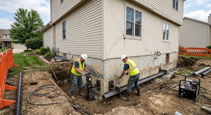 Sinking Foundation Repair in Stokesdale, NC